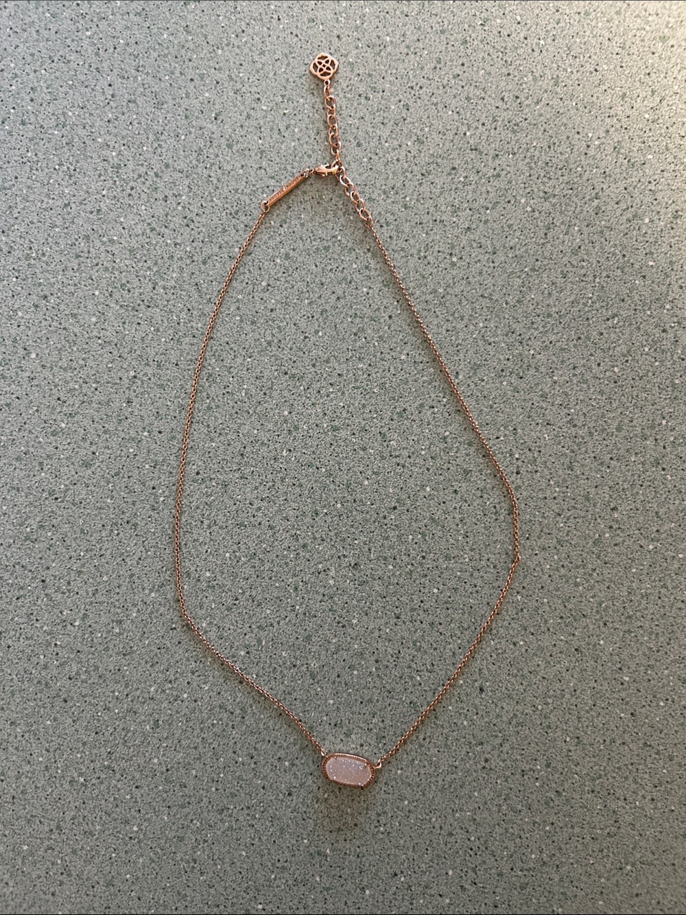 Kendra Scott Rose Gold Druzy Pendant Necklace